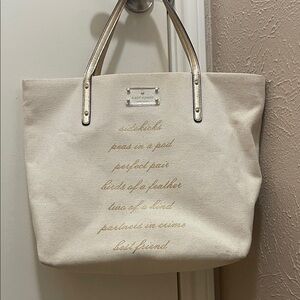 Kate Spade Creamy Tote with Gold Accents